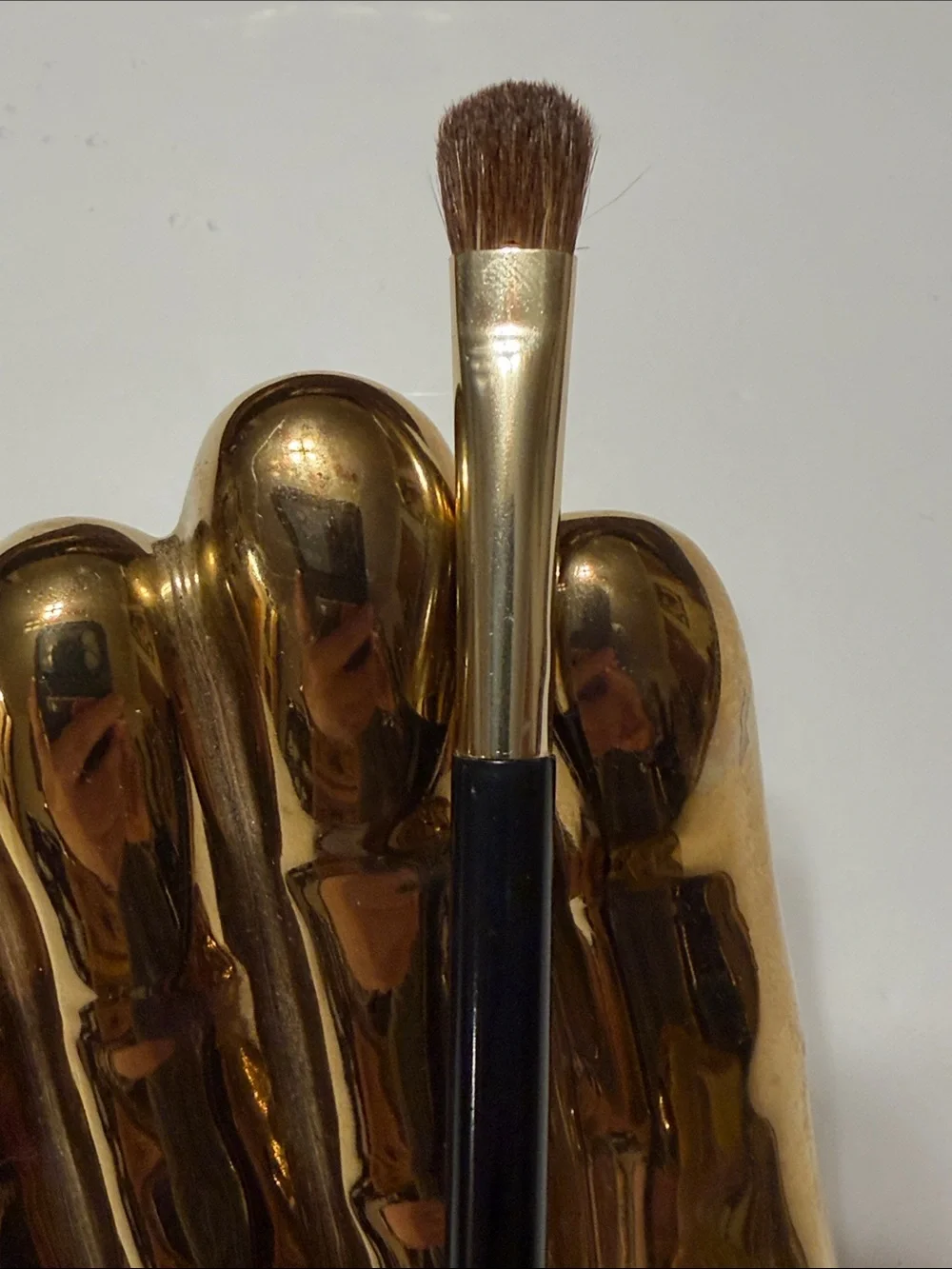 CHANEL Pinceau Ombré #2 Eyeshadow Brush with Black Handle and Gold Ferrule NWOT
